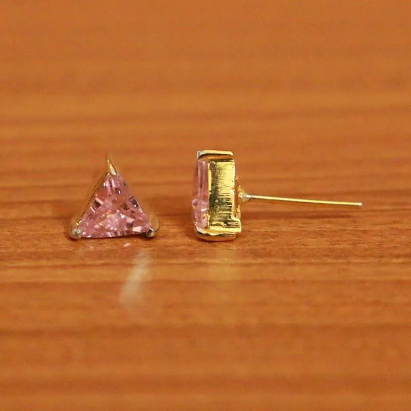 PINK ONYX STUDS