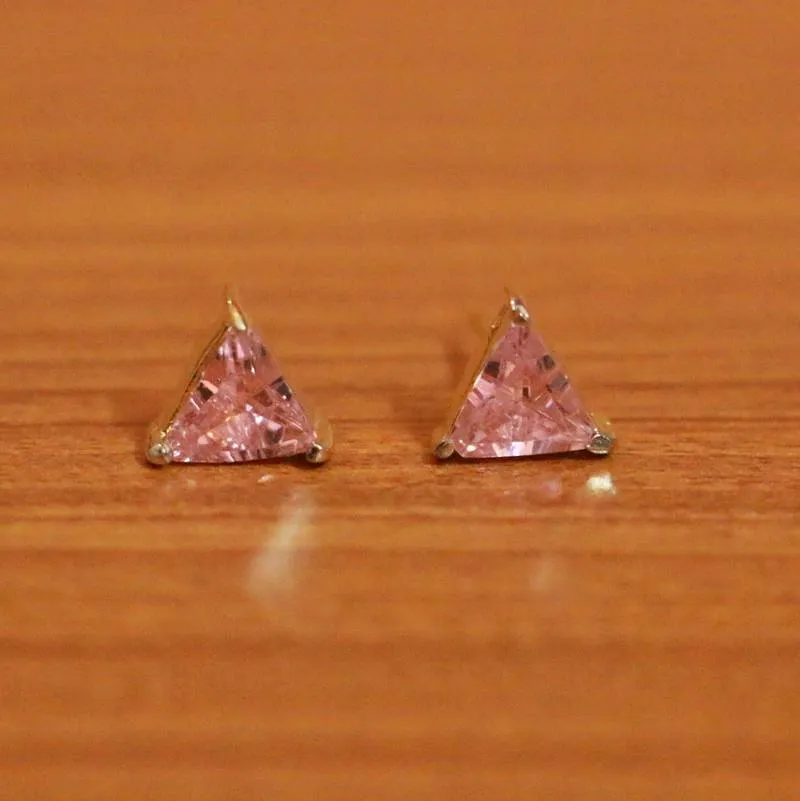 PINK ONYX STUDS