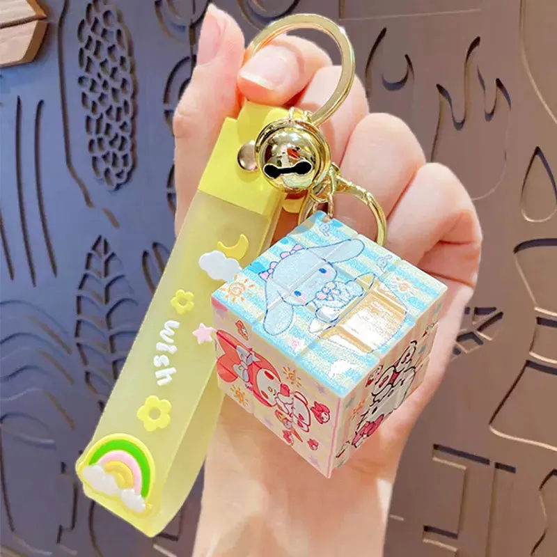 Pocket Rubik's Cube Fidget Keychain