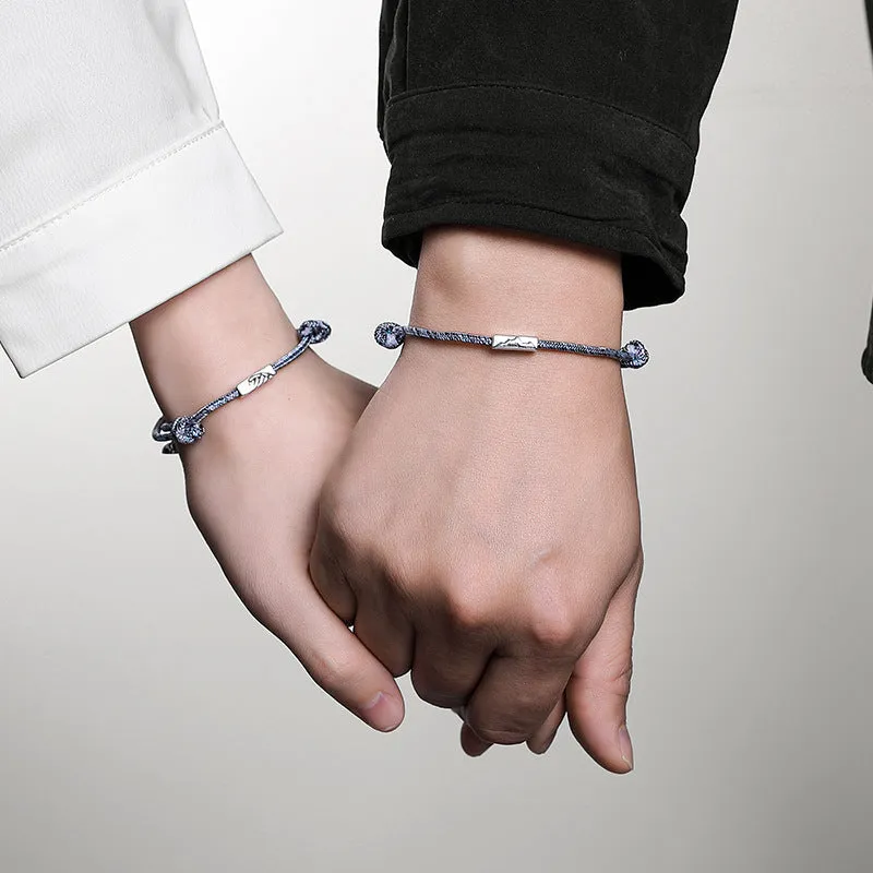 Pure silver vow of love hand rope