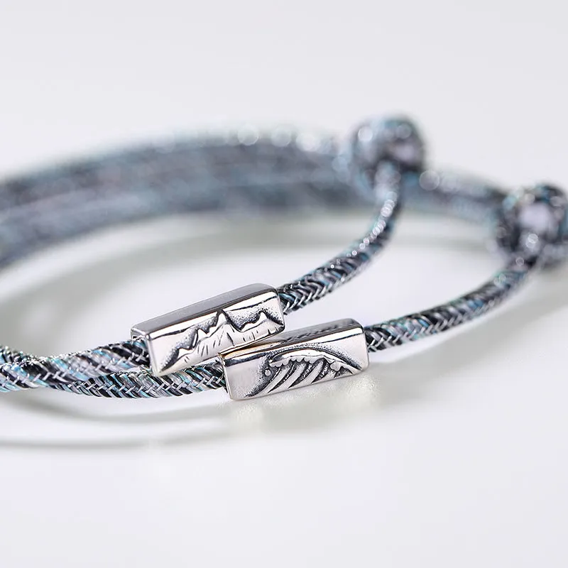 Pure silver vow of love hand rope