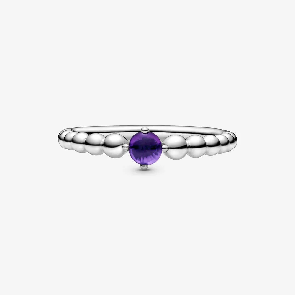 Purple Beaded Ring