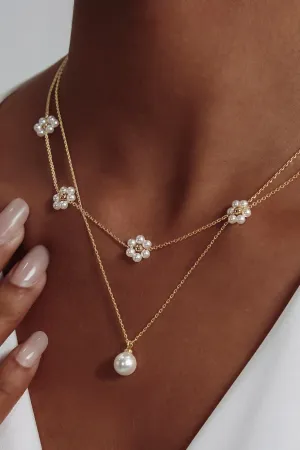 "Ashley" Gold Flower Necklace