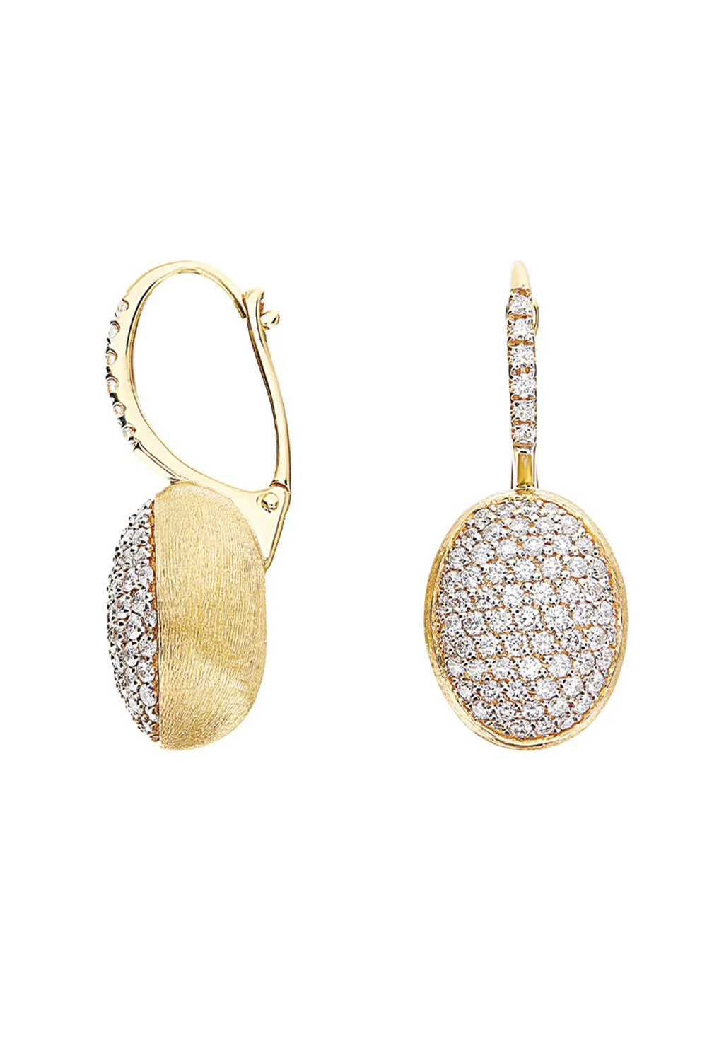 "Ciliegine" Medium Diamond Ball Drop Earrings
