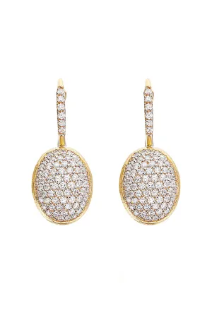 "Ciliegine" Medium Diamond Ball Drop Earrings