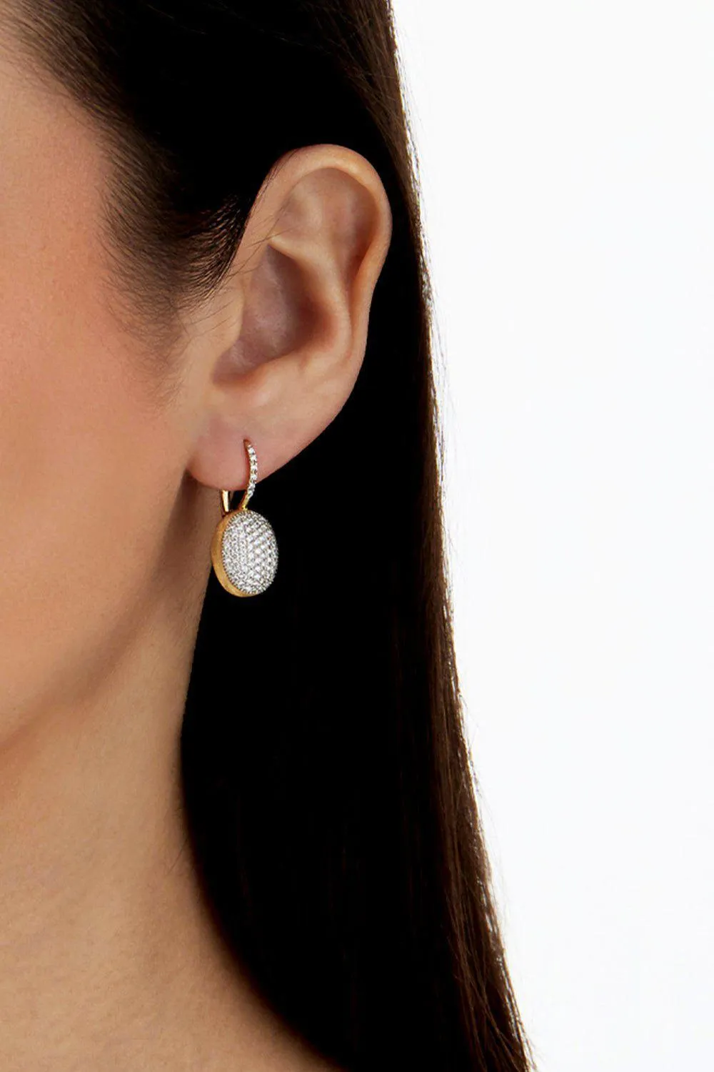 "Ciliegine" Medium Diamond Ball Drop Earrings