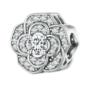Radiant Bloom Sparkling Flower Charm