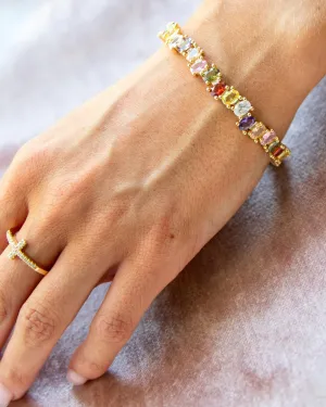 Rainbow Diamond Bangle