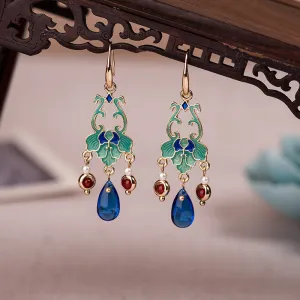 Retro Style Artistic Glass Earrings
