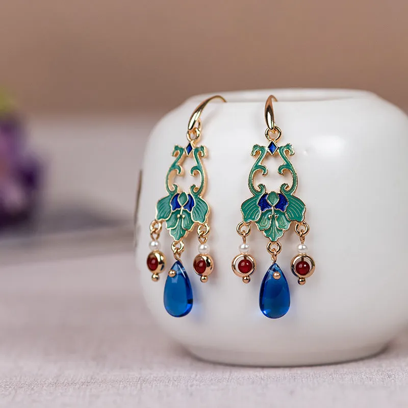 Retro Style Artistic Glass Earrings
