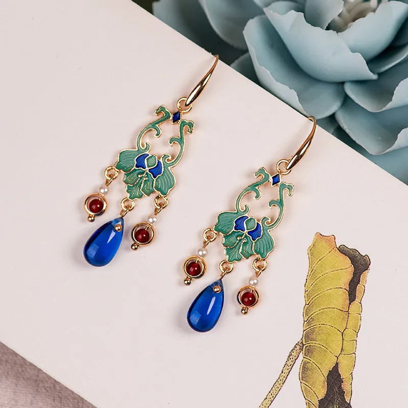Retro Style Artistic Glass Earrings