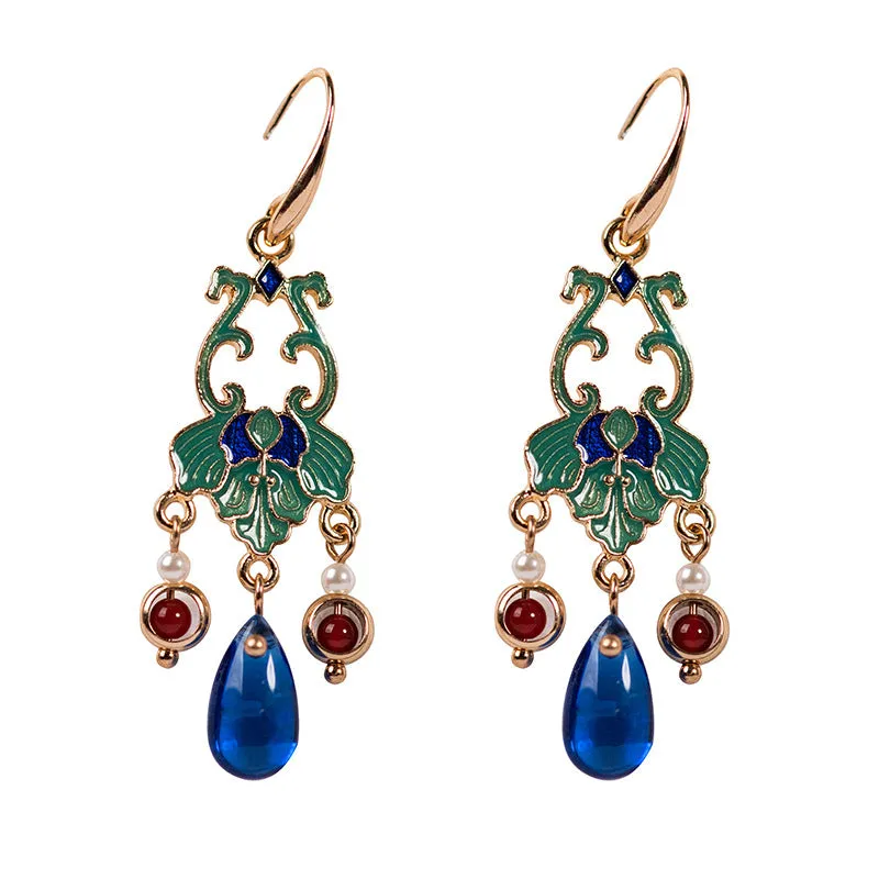 Retro Style Artistic Glass Earrings