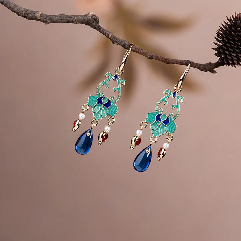 Retro Style Artistic Glass Earrings