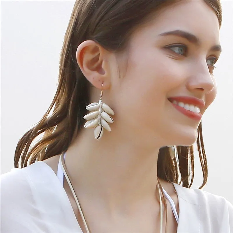 Retro Vacationshells Handcrafted Knitted Seashell Earrings