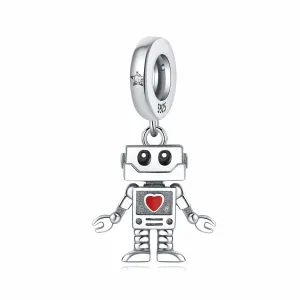 Robot with Heart Charm