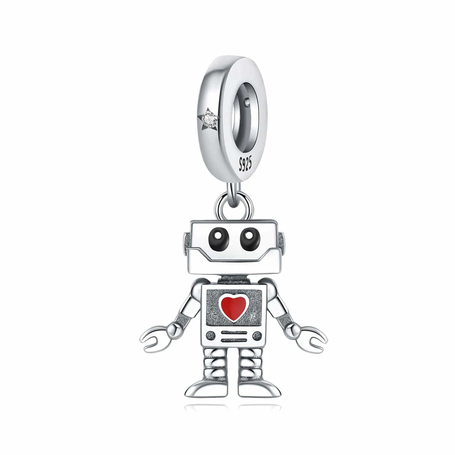 Robot with Heart Charm