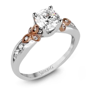 Round-Cut Engagement Ring In 18k Gold With Diamonds MR2646 WHITE 18K SEMI