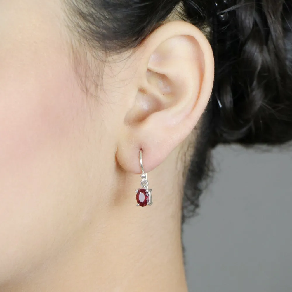 Ruby Drop Earrings for Women