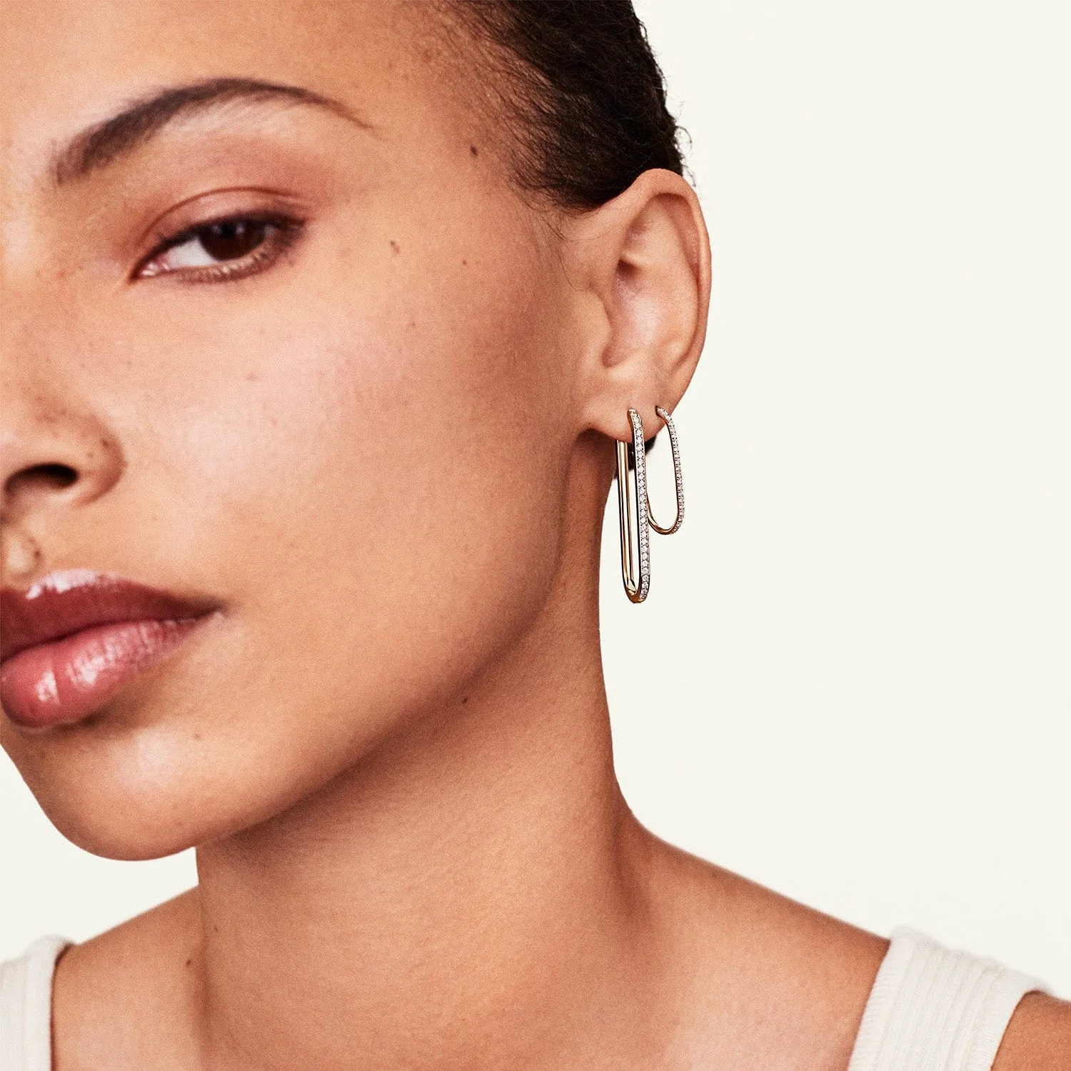 Rumi Pavé Diamond Long Earring