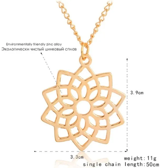 Sacred geometry reiki mala healing necklace