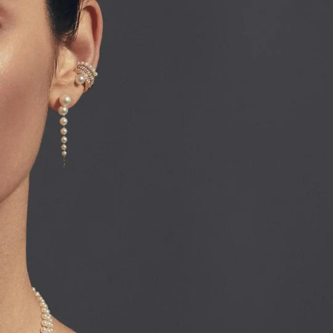Sea of Beauty Collection. Short Cascading Pearl Earrings