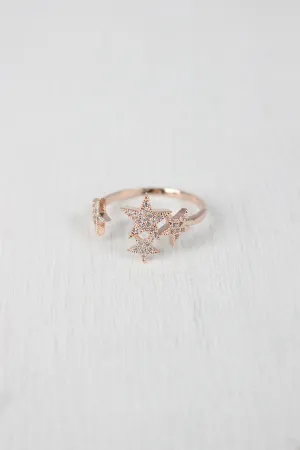 Shiny Rhinestone Star Ring