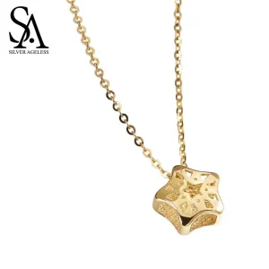 SILVER AGELESS Necklaces Rushed Chains Necklaces Party Heart Ketting 14k Pendant Necklace For Women Fine Jewelry New Arrival