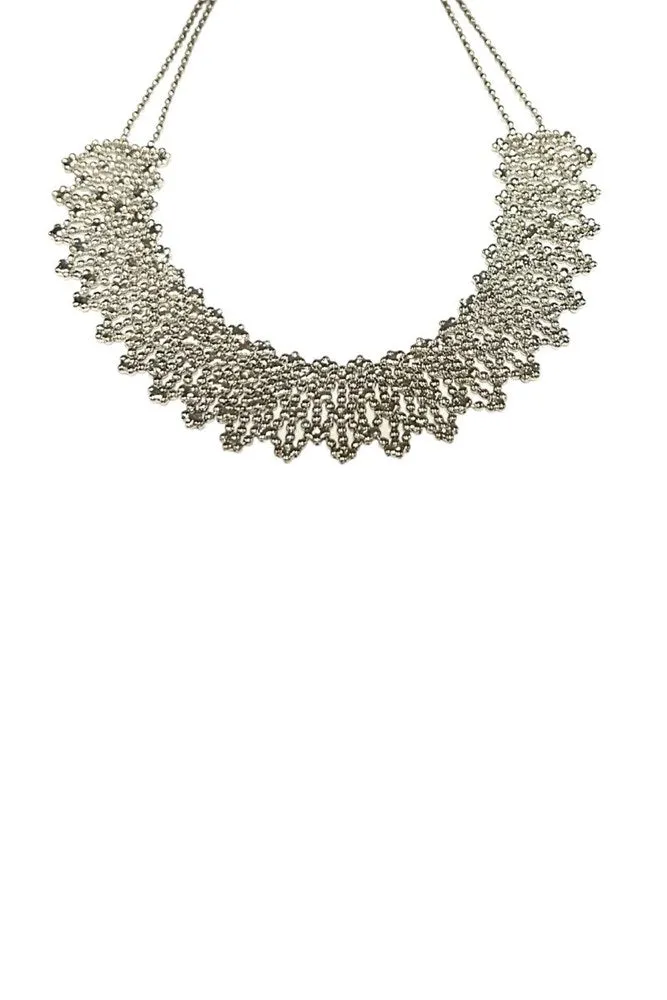 Silver Intricate Necklace  by Origen Imports