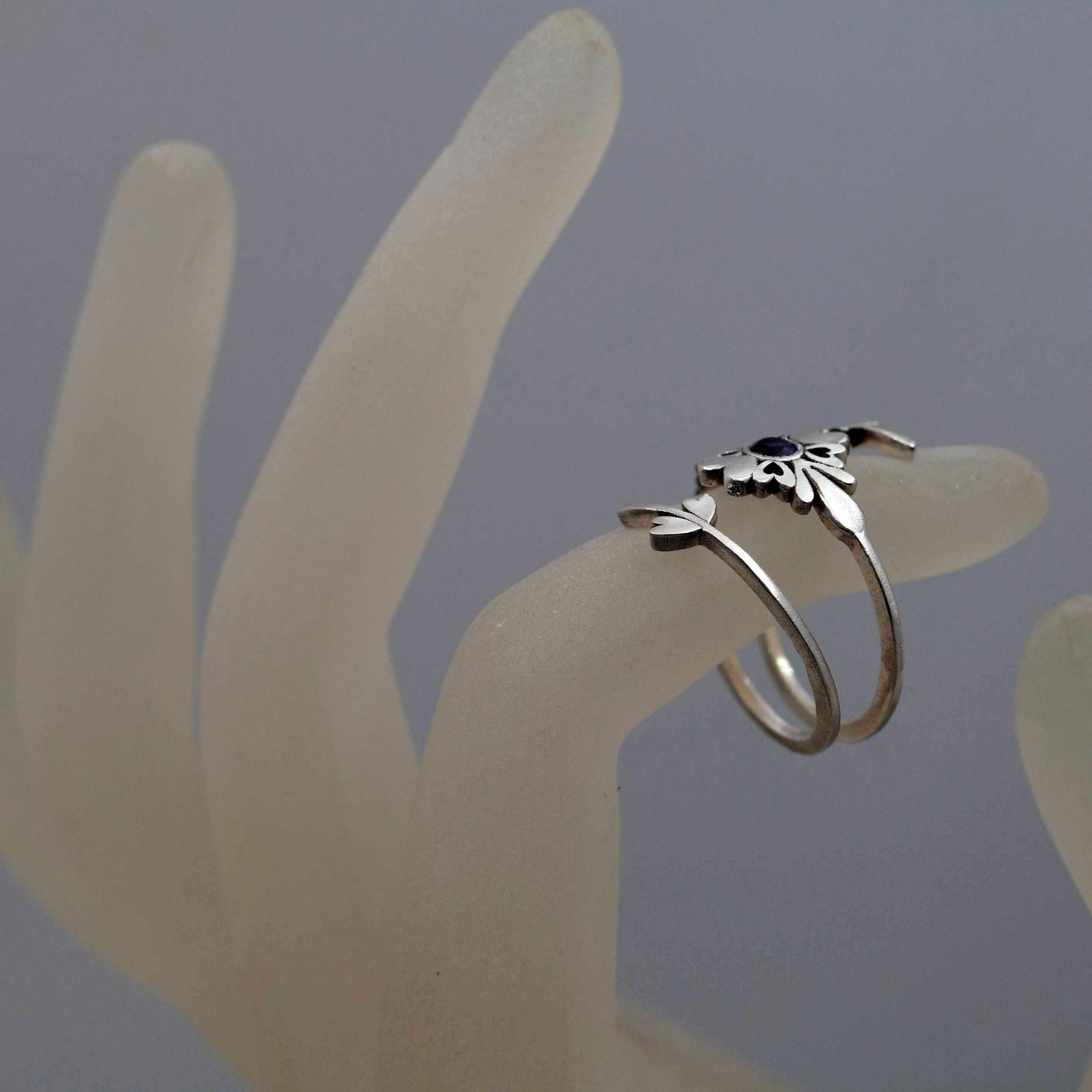 Silver Lolite Wrap Ring