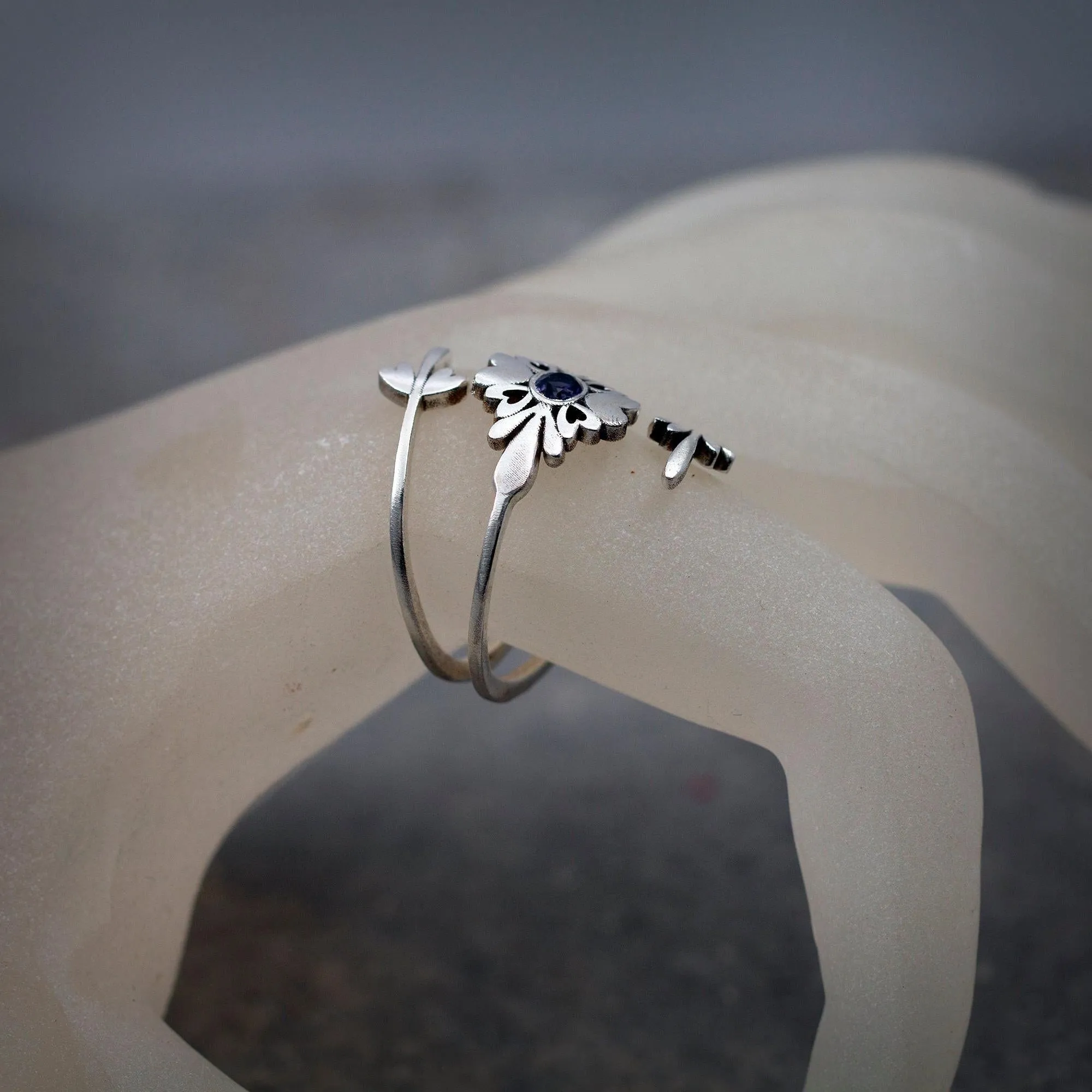 Silver Lolite Wrap Ring