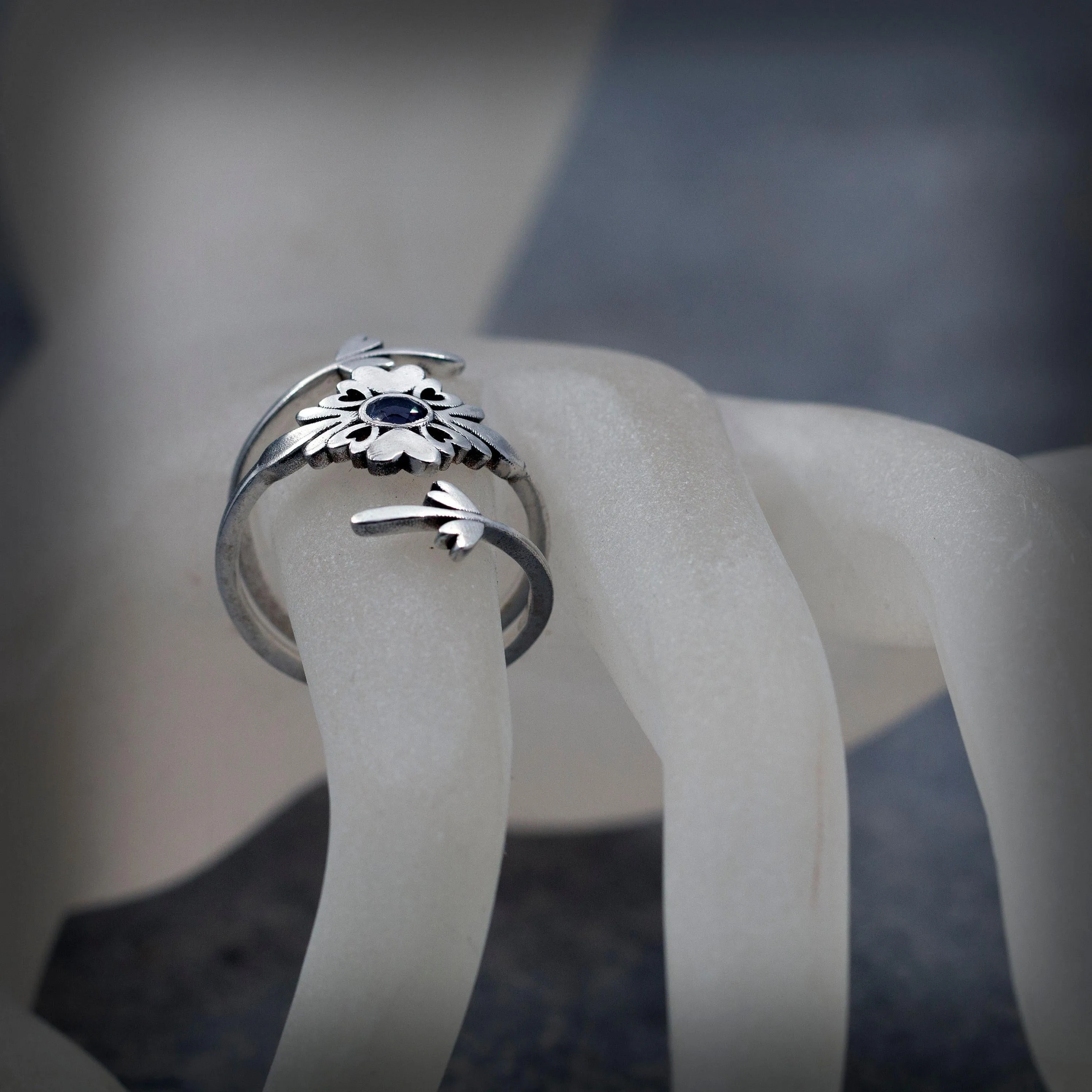 Silver Lolite Wrap Ring