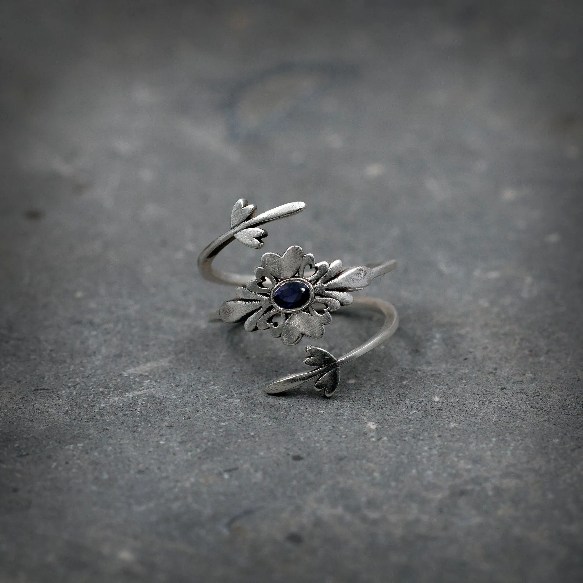 Silver Lolite Wrap Ring