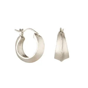 Silver Morph Huggie Hoops