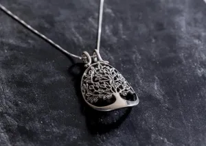 Silver Tree Necklace - Tree of Life Necklace - Family Tree Pendant