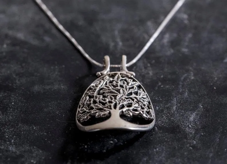 Silver Tree Necklace - Tree of Life Necklace - Family Tree Pendant
