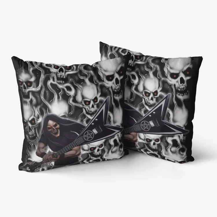 Skull Smasher Black And White Version Premium Hypoallergenic Throw Pillow