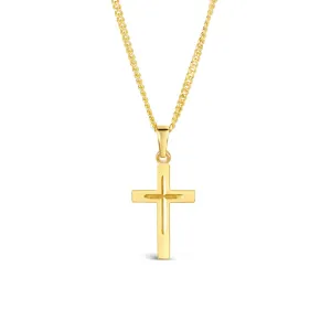 Small Gold Cross Necklace