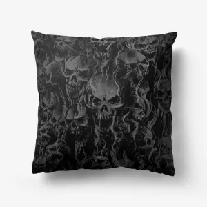 Smoke Skull Dark Version Premium Hypoallergenic Throw Pillow