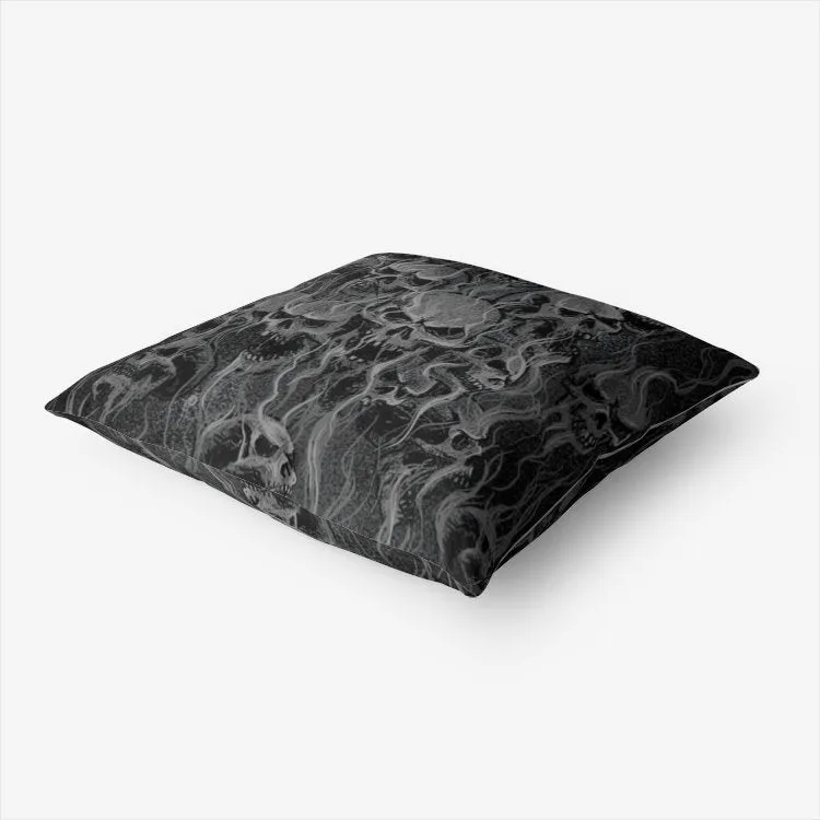 Smoke Skull Hypoallergenic Throw Pillow