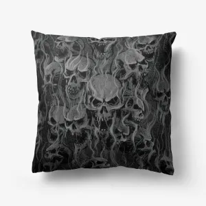 Smoke Skull Hypoallergenic Throw Pillow
