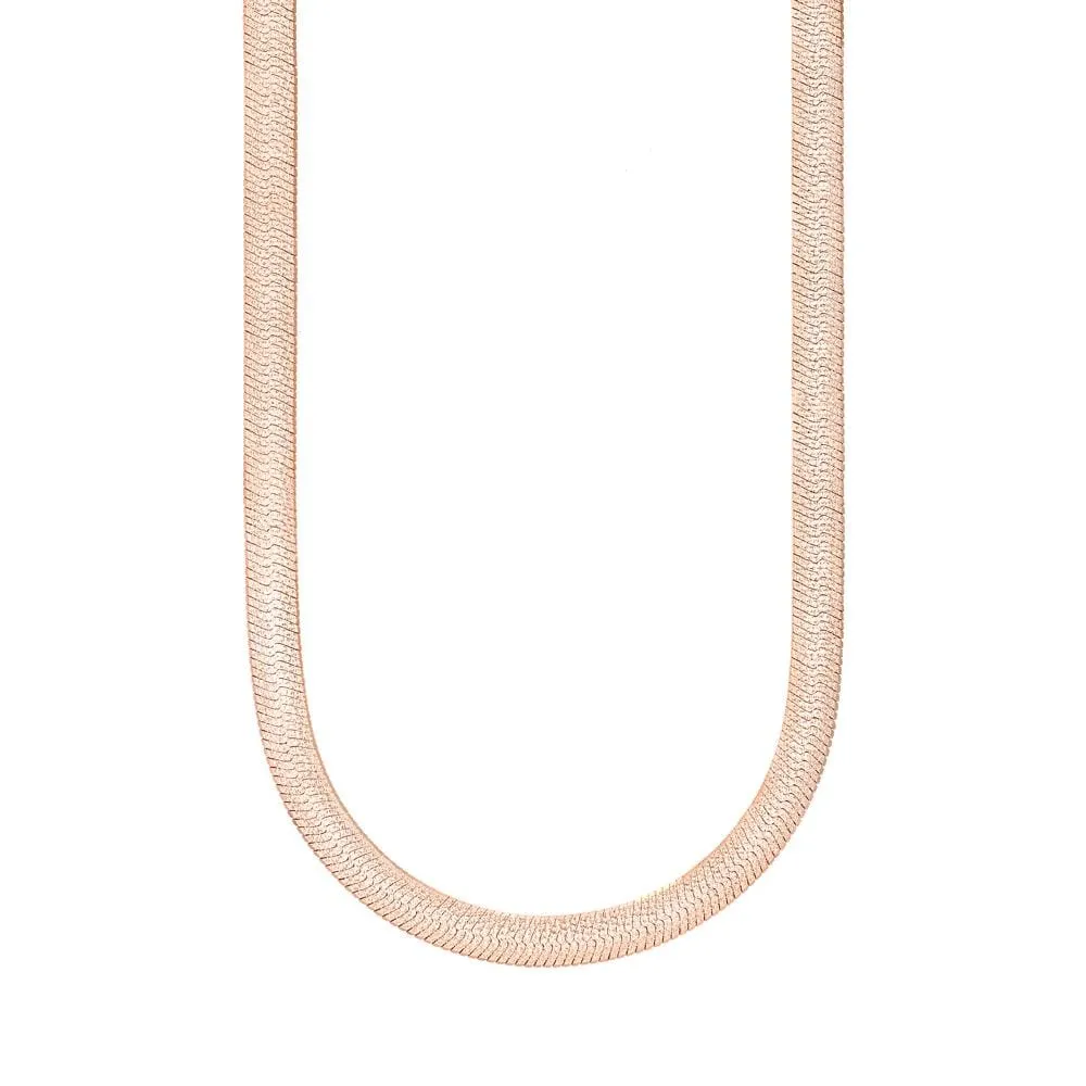 Snake Chain Necklace Rose Gold