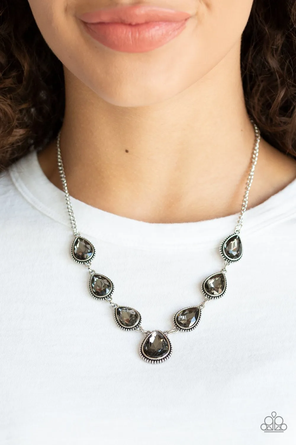 Socialite Social- Silver Necklace