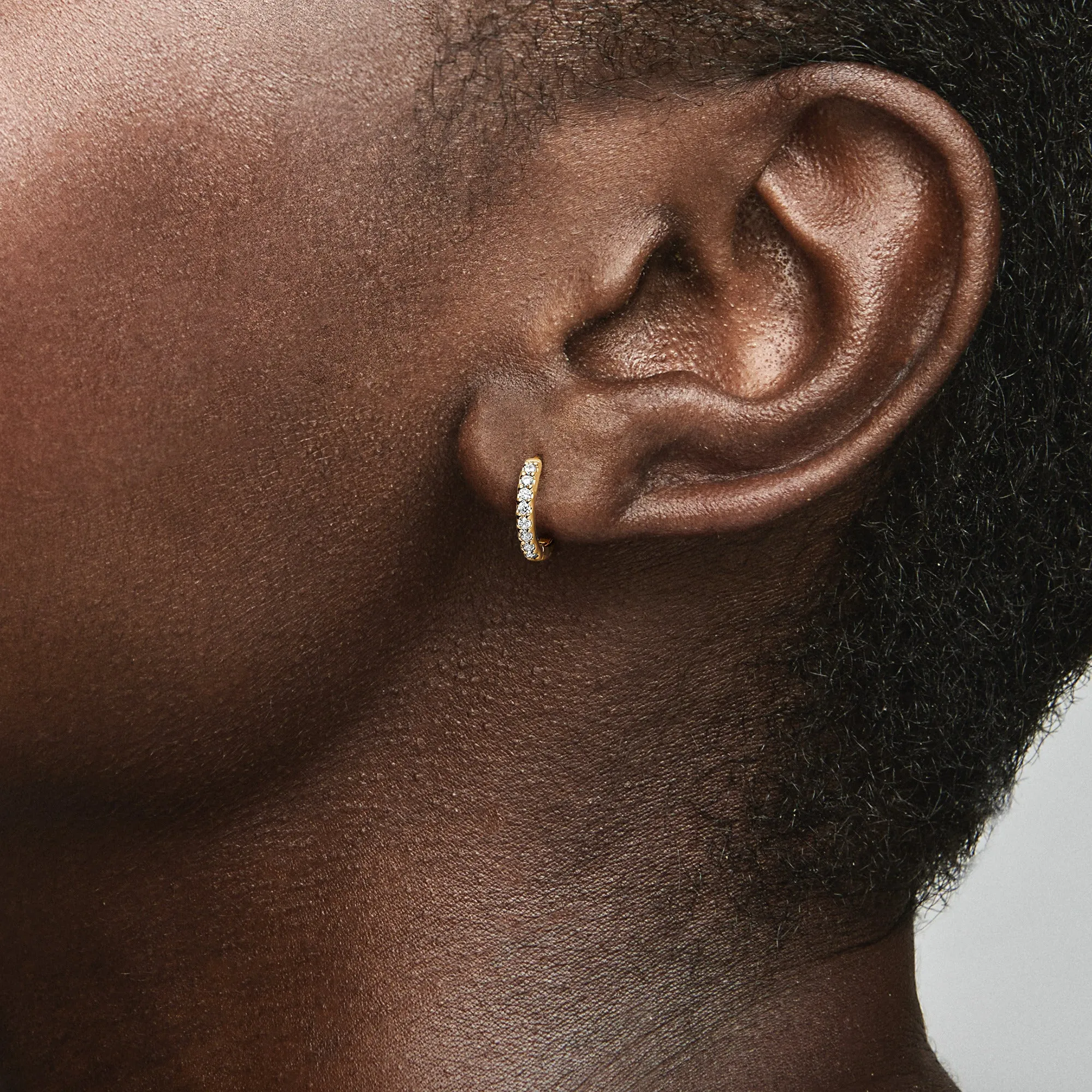 Sparkling Huggie Hoop Earrings