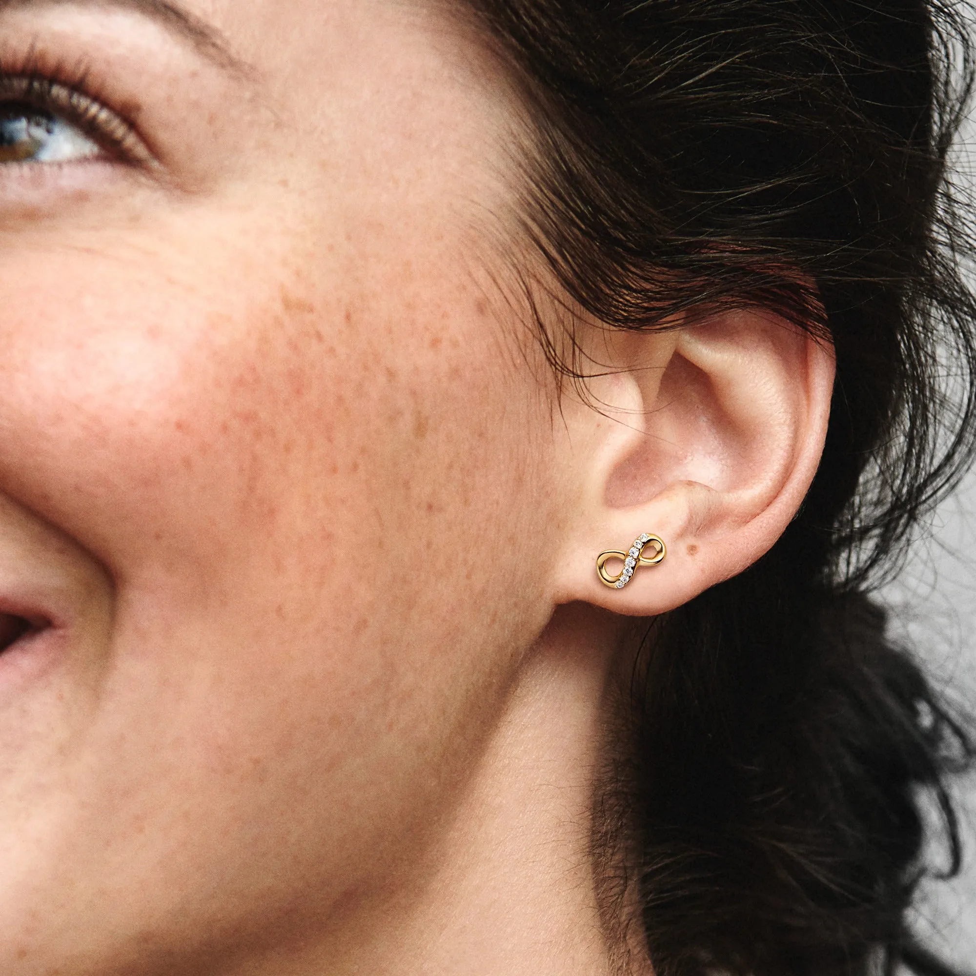 Sparkling Infinity Stud Earrings