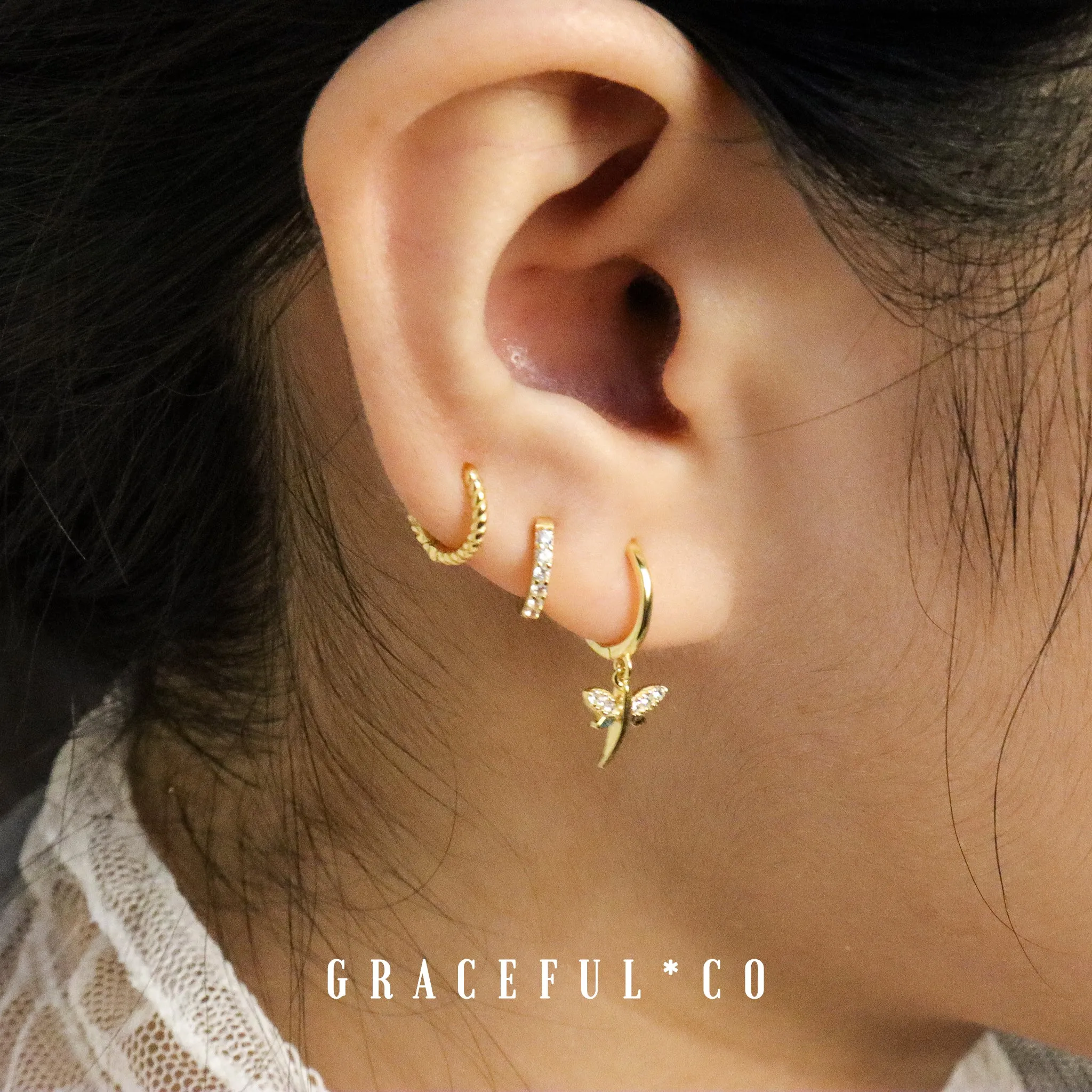 Sparkling Pave Huggie Earrings