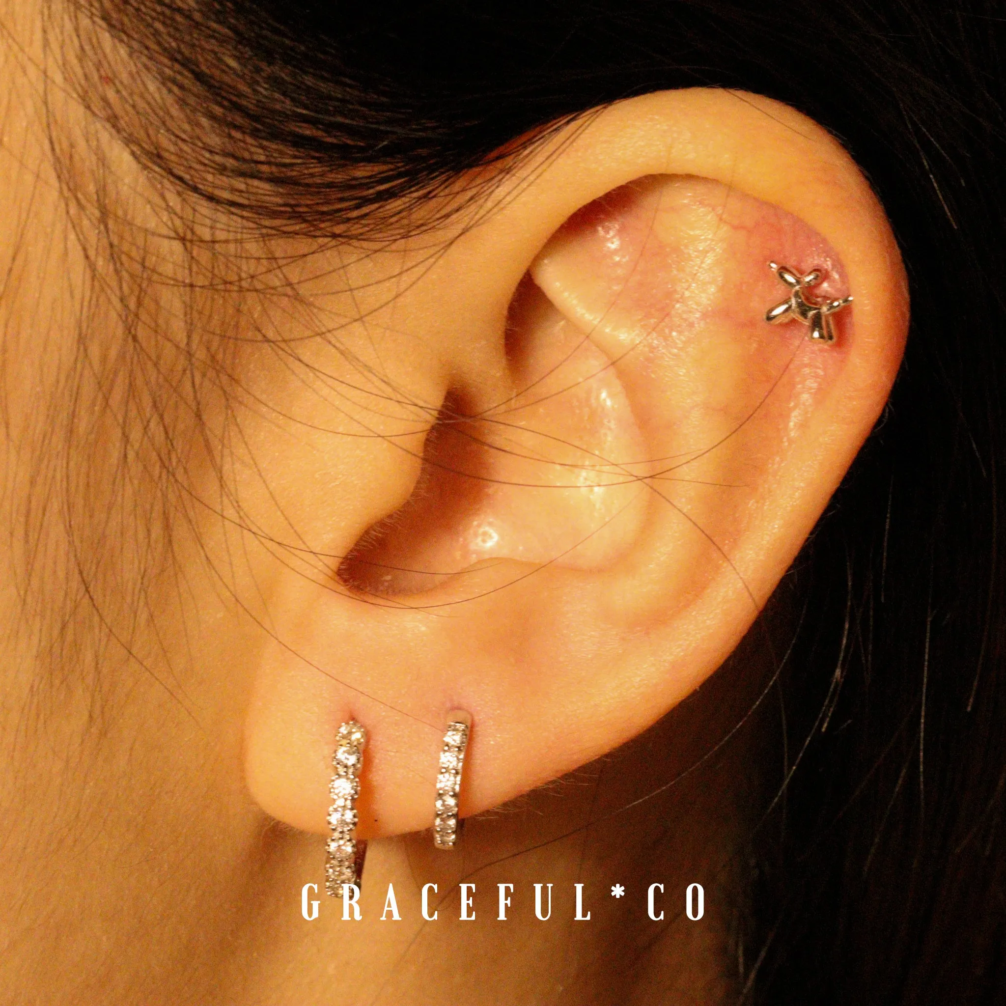 Sparkling Pave Huggie Earrings
