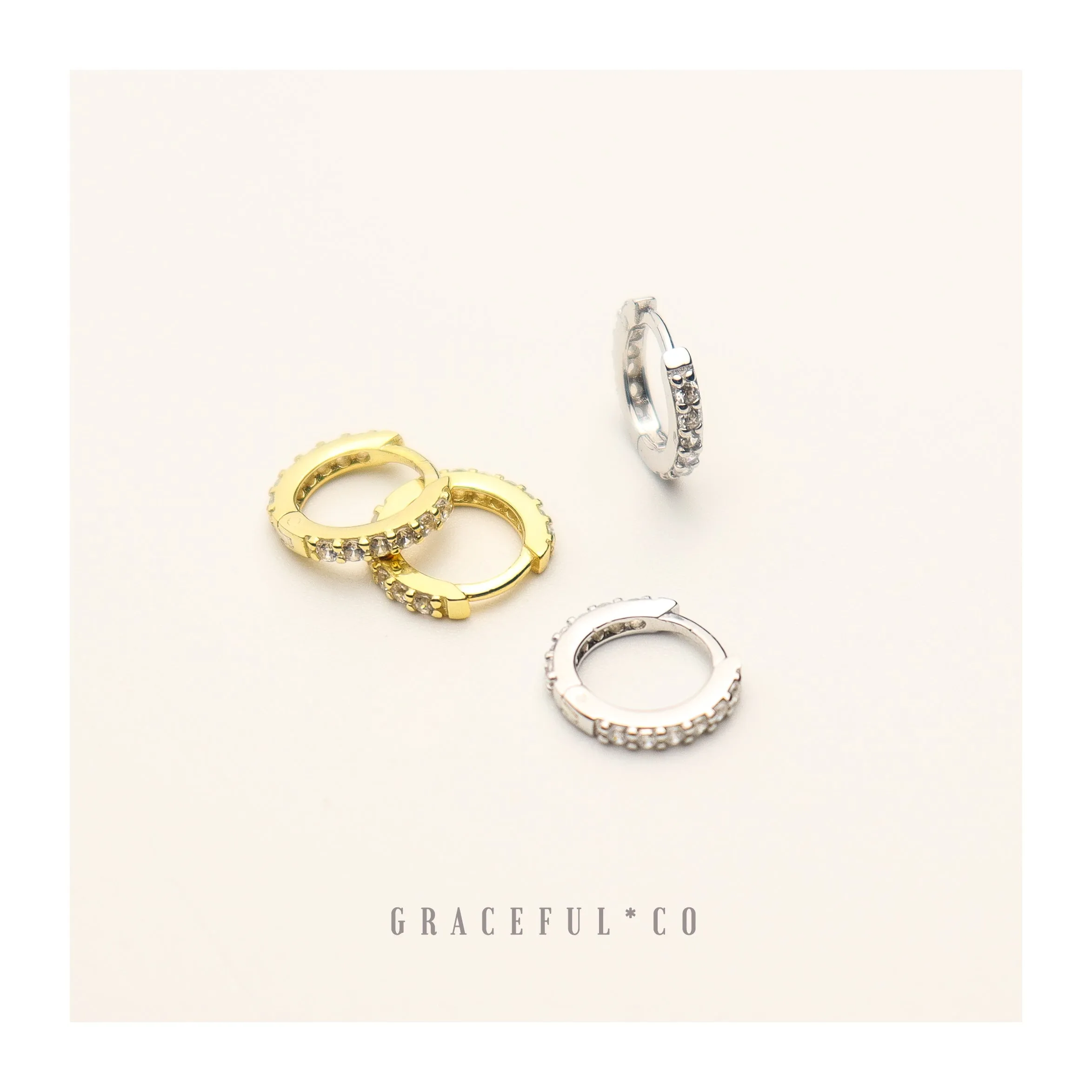 Sparkling Pave Huggie Earrings