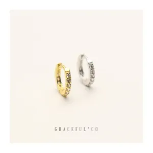 Sparkling Pave Huggie Earrings