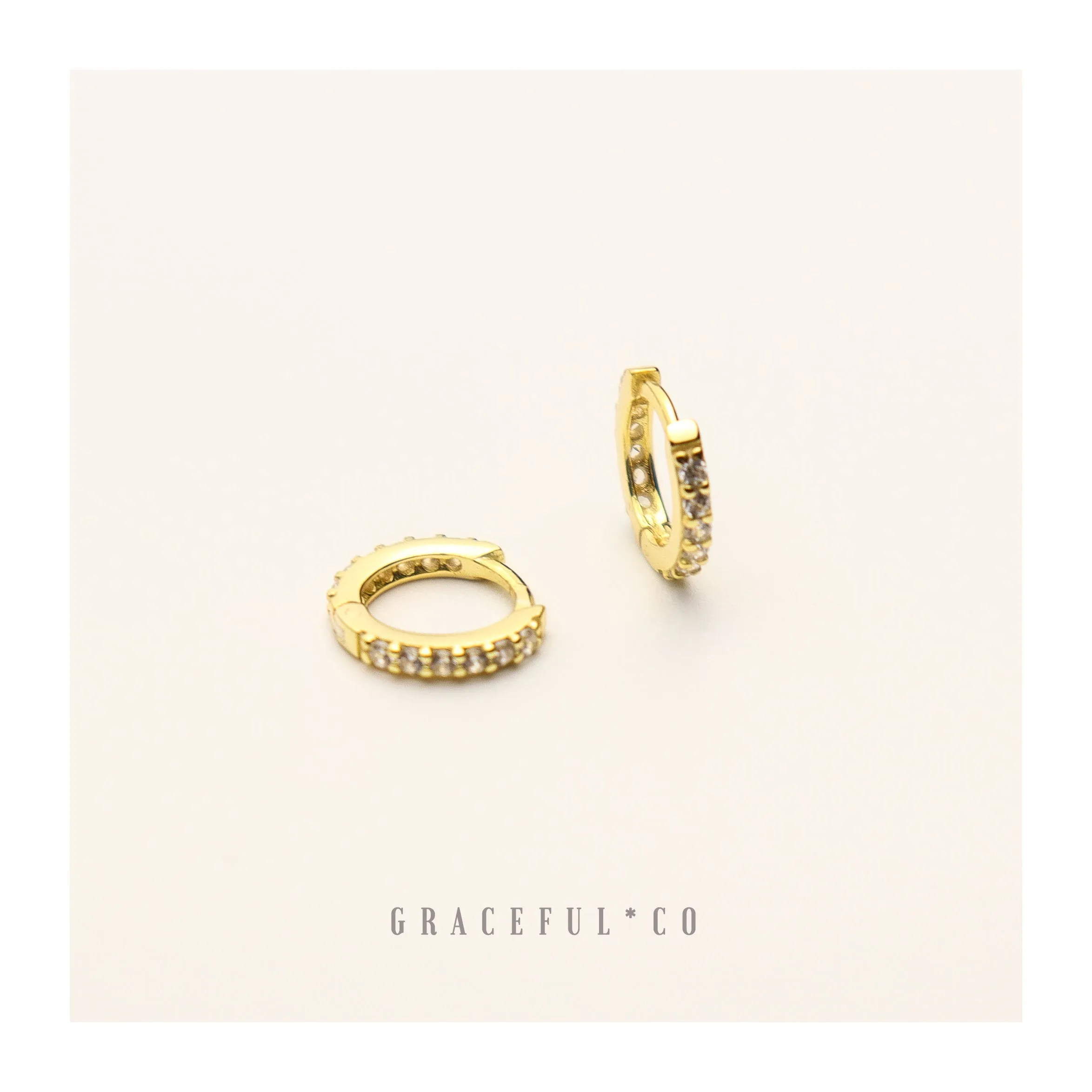 Sparkling Pave Huggie Earrings