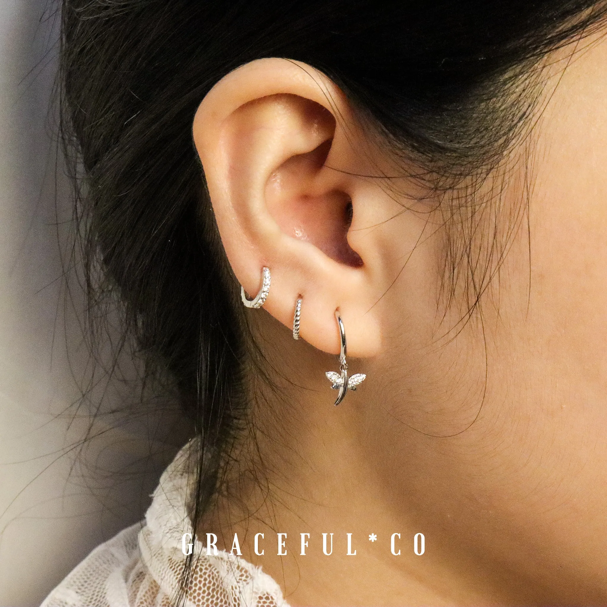 Sparkling Pave Huggie Earrings